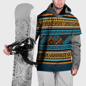 Накидка на куртку 3D с принтом Этнический рисунок в горизонтальную полоску в Тюмени, 100% полиэстер |  | Тематика изображения на принте: 