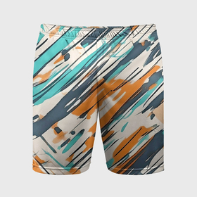 Мужские шорты спортивные с принтом Абстракция разноцветная в Санкт-Петербурге,  |  | 