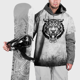 Накидка на куртку 3D с принтом Texture   тигр в ярости в Белгороде, 100% полиэстер |  | Тематика изображения на принте: 