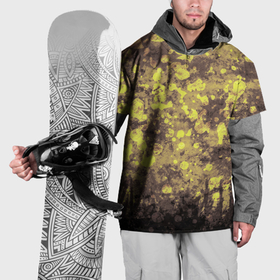Накидка на куртку 3D с принтом Грязно желтая осень в Новосибирске, 100% полиэстер |  | 
