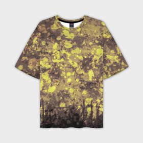 Мужская футболка oversize 3D с принтом Грязно желтая осень в Новосибирске,  |  | 