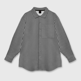 Мужская рубашка oversize 3D с принтом Строгий серый в полоску в Курске,  |  | 