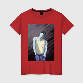 Женская футболка хлопок с принтом Silhouette of a man в Кировске, 100% хлопок | прямой крой, круглый вырез горловины, длина до линии бедер, слегка спущенное плечо | 