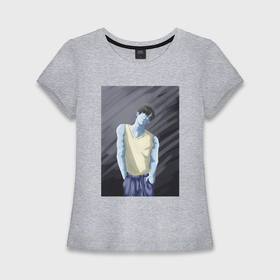 Женская футболка хлопок Slim с принтом Silhouette of a man в Кировске,  |  | 