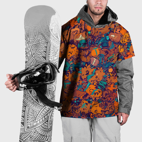 Накидка на куртку 3D с принтом Осенняя ностальгия в Курске, 100% полиэстер |  | 