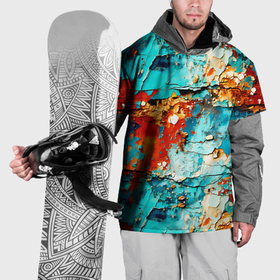 Накидка на куртку 3D с принтом Голубая ржавчина в Петрозаводске, 100% полиэстер |  | Тематика изображения на принте: 