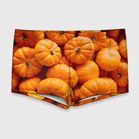 Мужские купальные плавки 3D с принтом Оранжевые тыквы в Новосибирске, Полиэстер 85%, Спандекс 15% |  | Тематика изображения на принте: 