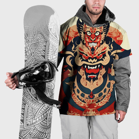 Накидка на куртку 3D с принтом Татуировка дракон в японском стиле в Петрозаводске, 100% полиэстер |  | 