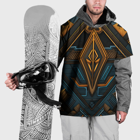 Накидка на куртку 3D с принтом Орнамент с ромбами в египетском стиле в Новосибирске, 100% полиэстер |  | Тематика изображения на принте: 