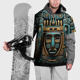 Накидка на куртку 3D с принтом Орнамент с маской в египетском стиле в Петрозаводске, 100% полиэстер |  | 