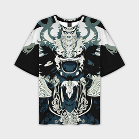 Мужская футболка oversize 3D с принтом Король драконов с узорами в Курске,  |  | 