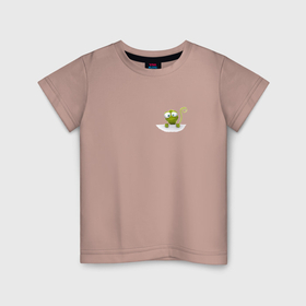Детская футболка хлопок с принтом Ящерица выглядывает в Кировске, 100% хлопок | круглый вырез горловины, полуприлегающий силуэт, длина до линии бедер | 