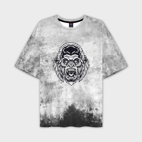 Мужская футболка oversize 3D с принтом Texture   разозленная горилла в Екатеринбурге,  |  | 