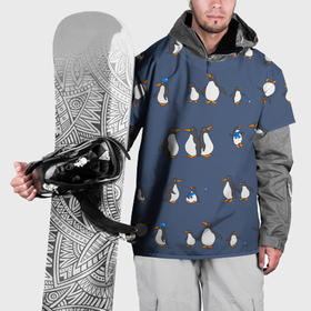Накидка на куртку 3D с принтом Забавное семейство пингвинов в Санкт-Петербурге, 100% полиэстер |  | 