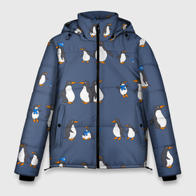 Мужская зимняя куртка 3D с принтом Забавное семейство пингвинов в Новосибирске, верх — 100% полиэстер; подкладка — 100% полиэстер; утеплитель — 100% полиэстер | длина ниже бедра, свободный силуэт Оверсайз. Есть воротник-стойка, отстегивающийся капюшон и ветрозащитная планка. 

Боковые карманы с листочкой на кнопках и внутренний карман на молнии. | 