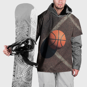 Накидка на куртку 3D с принтом Мяч баскетбольный в Кировске, 100% полиэстер |  | 
