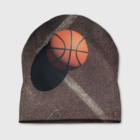 Шапка 3D с принтом Мяч баскетбольный в Кировске, 100% полиэстер | универсальный размер, печать по всей поверхности изделия | 