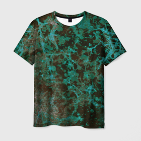 Мужская футболка 3D с принтом Абстракция   водоросли в Кировске, 100% полиэфир | прямой крой, круглый вырез горловины, длина до линии бедер | 