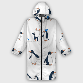 Мужской дождевик 3D с принтом Семейство пингвинов на прогулке в Санкт-Петербурге,  |  | Тематика изображения на принте: 