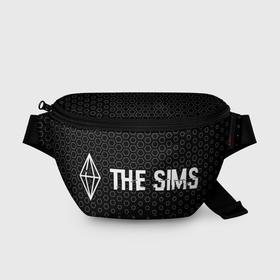 Поясная сумка 3D с принтом The Sims glitch на темном фоне по горизонтали в Курске, 100% полиэстер | плотная ткань, ремень с регулируемой длиной, внутри несколько карманов для мелочей, основное отделение и карман с обратной стороны сумки застегиваются на молнию | 