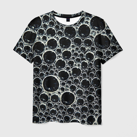 Мужская футболка 3D с принтом Пузыри  и отражение в Белгороде, 100% полиэфир | прямой крой, круглый вырез горловины, длина до линии бедер | 