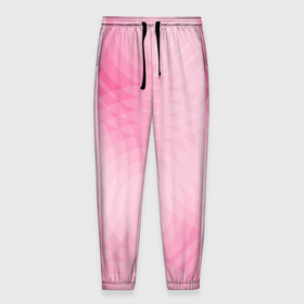 Мужские брюки 3D с принтом Абстракция с розовыми кругами в Тюмени, 100% полиэстер | манжеты по низу, эластичный пояс регулируется шнурком, по бокам два кармана без застежек, внутренняя часть кармана из мелкой сетки | 
