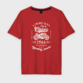 Мужская футболка хлопок Oversize с принтом Классика 1966 в Санкт-Петербурге, 100% хлопок | свободный крой, круглый ворот, “спинка” длиннее передней части | Тематика изображения на принте: 