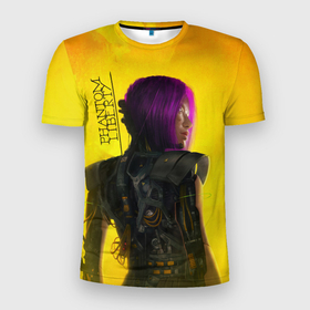 Мужская футболка 3D Slim с принтом Cyberpunk 2077: Songbird в Кировске, 100% полиэстер с улучшенными характеристиками | приталенный силуэт, круглая горловина, широкие плечи, сужается к линии бедра | 