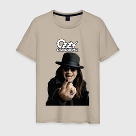 Мужская футболка хлопок с принтом Ozzy Osbourne fist , 100% хлопок | прямой крой, круглый вырез горловины, длина до линии бедер, слегка спущенное плечо. | 
