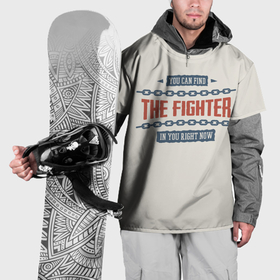 Накидка на куртку 3D с принтом The fighter в Екатеринбурге, 100% полиэстер |  | Тематика изображения на принте: 