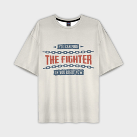 Мужская футболка oversize 3D с принтом The fighter ,  |  | 