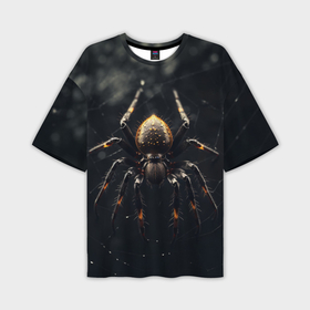 Мужская футболка oversize 3D с принтом Арт с пауком в Тюмени,  |  | 