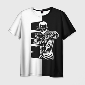 Мужская футболка 3D с принтом ММА   mixed martial arts в Тюмени, 100% полиэфир | прямой крой, круглый вырез горловины, длина до линии бедер | 