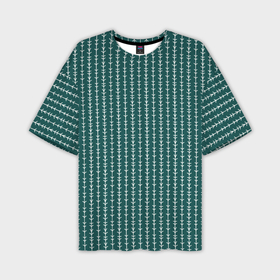 Мужская футболка oversize 3D с принтом Зелёно морской в полоску в Курске,  |  | Тематика изображения на принте: 