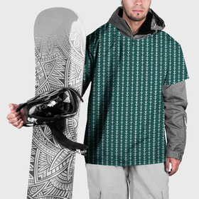 Накидка на куртку 3D с принтом Зелёно морской в полоску в Курске, 100% полиэстер |  | Тематика изображения на принте: 