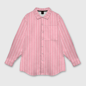 Мужская рубашка oversize 3D с принтом Розовый широкая полоска в Санкт-Петербурге,  |  | Тематика изображения на принте: 