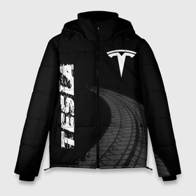 Мужская зимняя куртка 3D с принтом Tesla speed на темном фоне со следами шин вертикально в Кировске, верх — 100% полиэстер; подкладка — 100% полиэстер; утеплитель — 100% полиэстер | длина ниже бедра, свободный силуэт Оверсайз. Есть воротник-стойка, отстегивающийся капюшон и ветрозащитная планка. 

Боковые карманы с листочкой на кнопках и внутренний карман на молнии. | Тематика изображения на принте: 