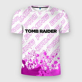 Мужская футболка 3D Slim с принтом Tomb Raider pro gaming посередине в Курске, 100% полиэстер с улучшенными характеристиками | приталенный силуэт, круглая горловина, широкие плечи, сужается к линии бедра | Тематика изображения на принте: 