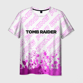 Мужская футболка 3D с принтом Tomb Raider pro gaming посередине в Курске, 100% полиэфир | прямой крой, круглый вырез горловины, длина до линии бедер | Тематика изображения на принте: 