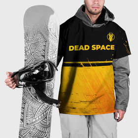Накидка на куртку 3D с принтом Dead Space   gold gradient посередине в Тюмени, 100% полиэстер |  | Тематика изображения на принте: 