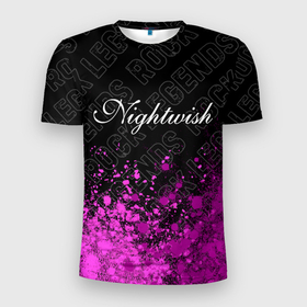 Мужская футболка 3D Slim с принтом Nightwish rock legends посередине в Новосибирске, 100% полиэстер с улучшенными характеристиками | приталенный силуэт, круглая горловина, широкие плечи, сужается к линии бедра | 