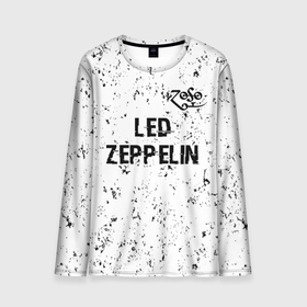 Мужской лонгслив 3D с принтом Led Zeppelin glitch на светлом фоне посередине в Кировске, 100% полиэстер | длинные рукава, круглый вырез горловины, полуприлегающий силуэт | 