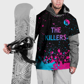 Накидка на куртку 3D с принтом The Killers   neon gradient посередине в Курске, 100% полиэстер |  | Тематика изображения на принте: 