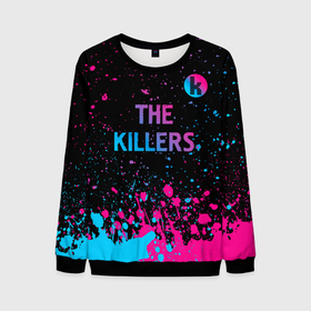 Мужской свитшот 3D с принтом The Killers   neon gradient посередине в Курске, 100% полиэстер с мягким внутренним слоем | круглый вырез горловины, мягкая резинка на манжетах и поясе, свободная посадка по фигуре | Тематика изображения на принте: 