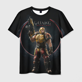 Мужская футболка 3D с принтом Quake   Ranger , 100% полиэфир | прямой крой, круглый вырез горловины, длина до линии бедер | 