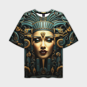 Мужская футболка oversize 3D с принтом Египетские царицы в Екатеринбурге,  |  | 