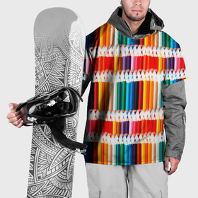 Накидка на куртку 3D с принтом Яркие цветные карандаши в Екатеринбурге, 100% полиэстер |  | Тематика изображения на принте: 