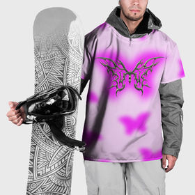 Накидка на куртку 3D с принтом Y2K purple butterfly , 100% полиэстер |  | Тематика изображения на принте: 