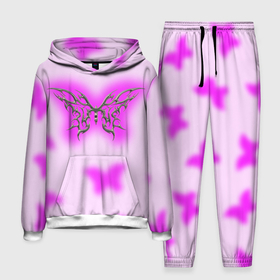 Мужской костюм с толстовкой 3D с принтом Y2K purple butterfly ,  |  | Тематика изображения на принте: 