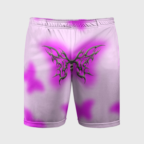 Мужские шорты спортивные с принтом Y2K purple butterfly ,  |  | Тематика изображения на принте: 
